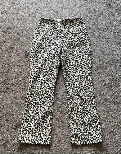 Tuckernuck  Women’s Cheetah Print Pants Elastic Waist Pull On Side Zip Medium