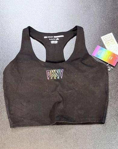 DKNY  Sport Women's Pride Logo Racerback Tank Top Black Size Medium NWT P1-61