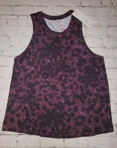 All In Motion Nwt WOMEN'S LEOPARD PRINT ACTIVE TANK TOP-  MULBERRY SIZE XS