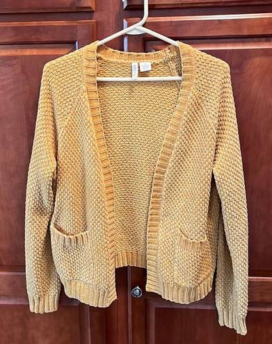 Sky And Sparrow Mustard Cable Knit Sweater