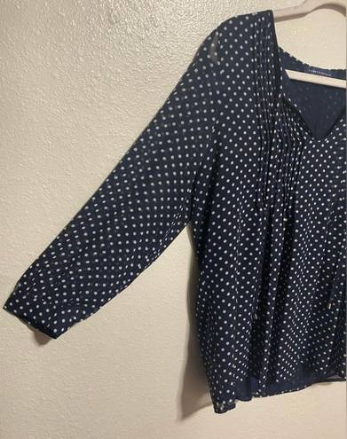 Tommy Hilfiger Polka Dot Semi Sheer Blouse | Shirt | Top