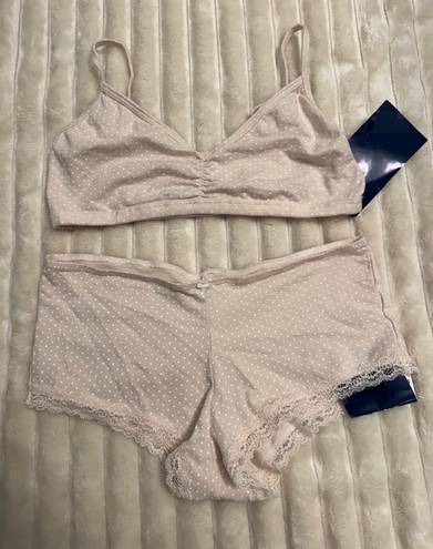 Brandy Melville Pink Polka Dot Set