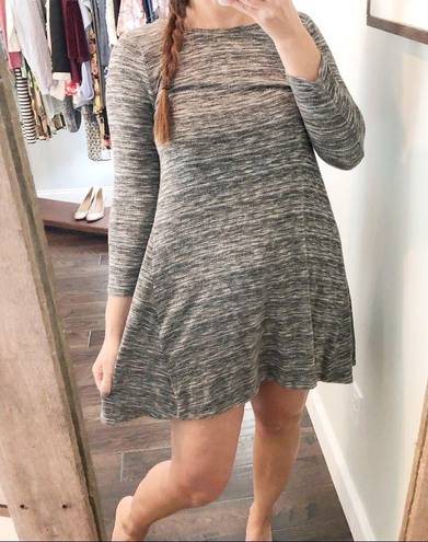 One Clothing  grey cozy soft knit skater dress