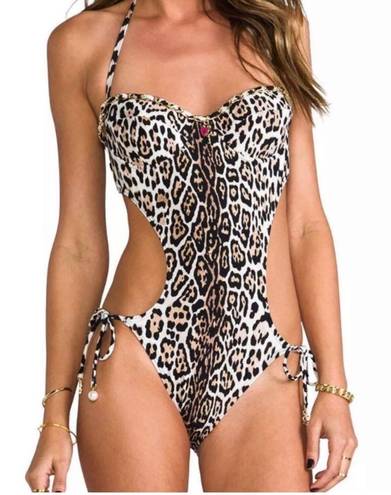 Juicy Couture Bikini One Piece Cutouts Animal Print Cheetah 🐆 Leopard 🐆 Swimwear Beach Travel Vacation