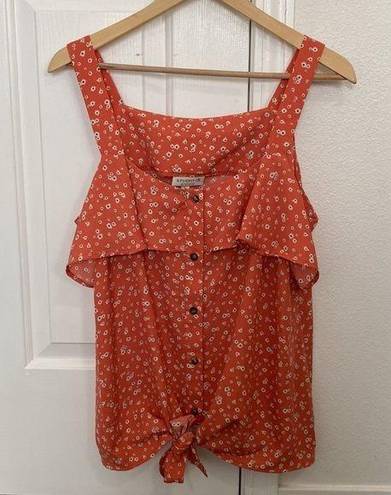 Bobeau NWOT Studio B by  floral ruffled tank top.