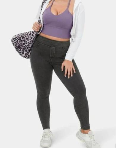 Magic Halara  High Waist Back Pocket Stretchy Knit Denim Slimming Jeans Sz 2X NEW