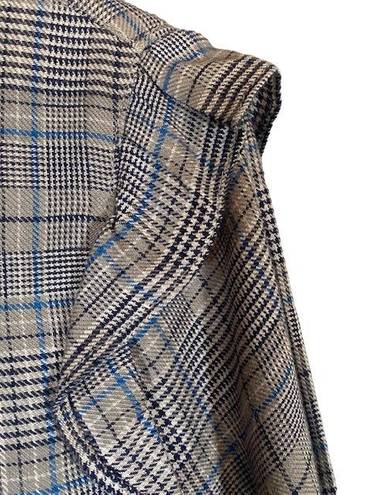 Treasure & Bond  Gray Plaid Long Sleeve Button Down Shirt Women Sz XS