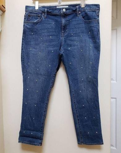 Gap  1969 Blue Best Girlfriend Embellished Jean Size 33 See Description