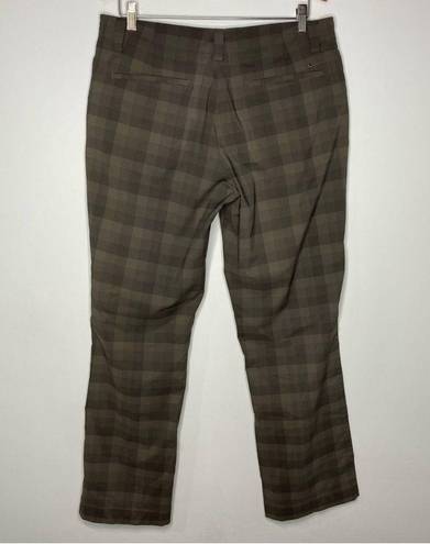 Nike  golf straight Leg Pants brown plaid size 12