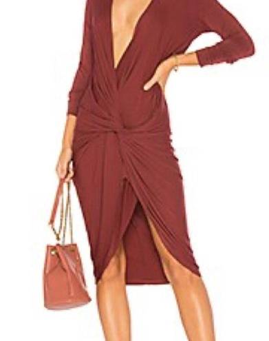 Young Fabulous and Broke  Revolve midi Captive Dress Red Yfb Rust Size Medium Nwt