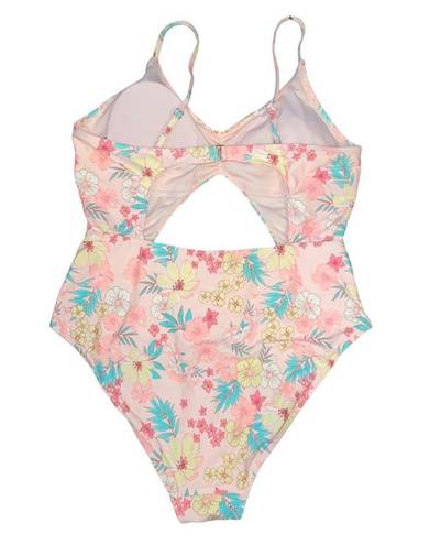 Celebrity Pink  floral cut out swimsuit