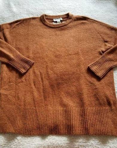 Treasure & Bond  Knit Crewneck Wool Blend Long Sleeve Rust Sweater Top Womens S