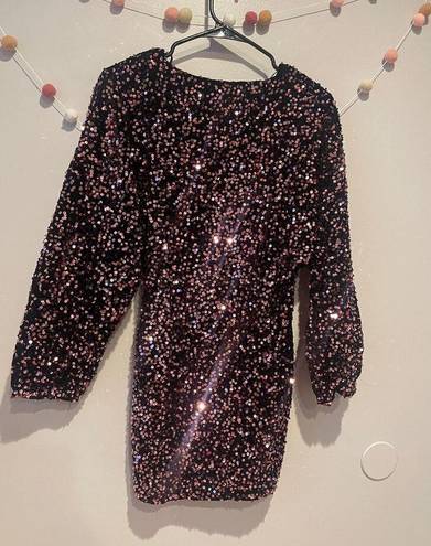 idem Ditto  Carina Shiny Purple Pink Sparkle Cocktail Party Dress