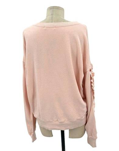 n:philanthropy  Lulu Ruffled Sweatshirt in Blossom Pink Size Large