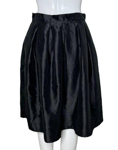 YA Los Angeles  Skirt Womens Medium Black A-Line Full Pleated Neutral Minimalist