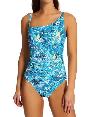 Bleu Rod Beattie New!  One Shoulder Boho Paradise Swim Suit