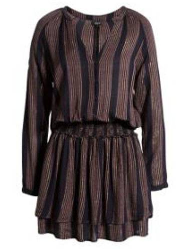 Rails  Jasmine Metallic Striped Blouson Dress  Size Medium New with Tags