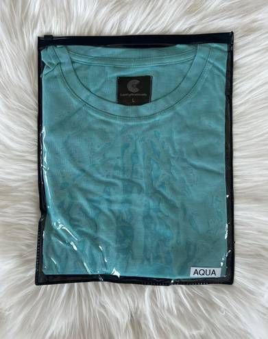 The Comfy  And Ready Crop Tee In Aqua Size Large 