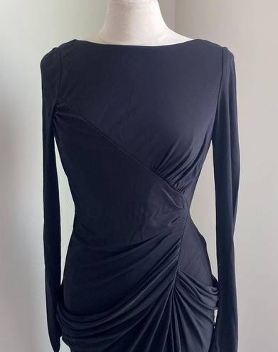 Badgley Mischka  Black Draped Dress Size 8