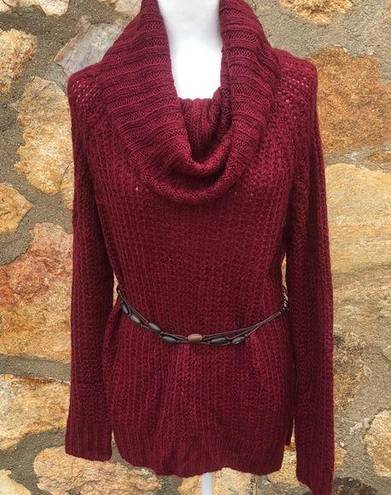 Debut  burgundy light weight turtleneck sweater size M/L