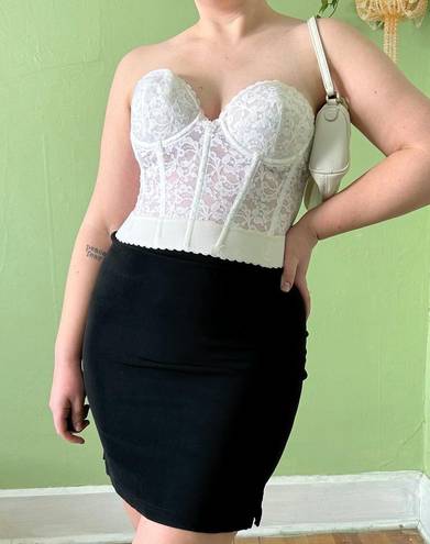 Frederick's of Hollywood  White Lace Bustier Top