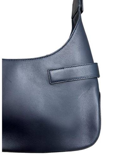 Salvatore Ferragamo  Gancini Leather Handbag Midnight Blue Hobo Bag