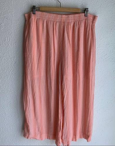 Anthropologie  Maeve Nell Wide Leg Crop Culottes Pink Sz Large