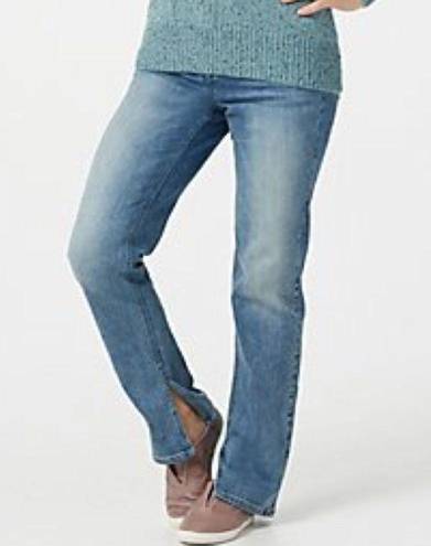 Peace Love World  Inside Slit Straight Leg Jeans Medium Wash Women’s Size 00 | 27