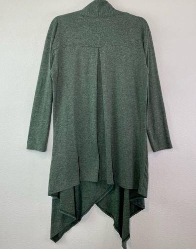 Zeagoo  Open Front Cardigan Muted Green Sz Medium Drapey Comfy Cozy Long Sleeve