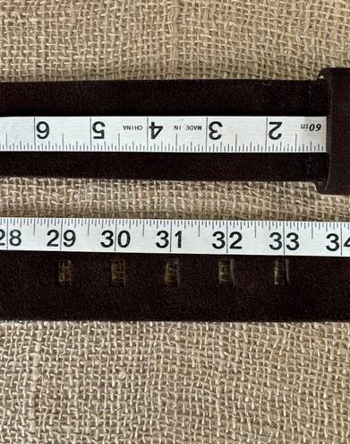 Calvin Klein Vintage  Chocolate Brown Suede Leather Belt M 29-33 Inches