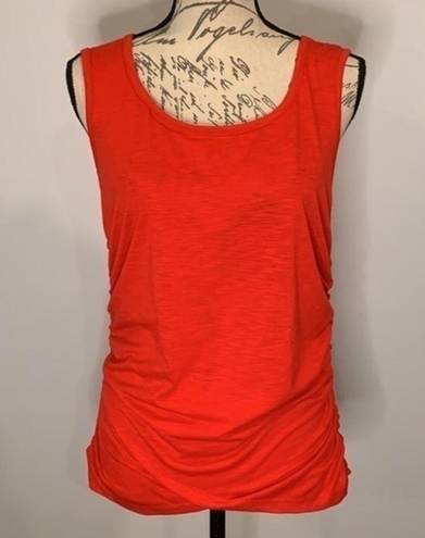 Skinny Girl  stretch slub jersey knit side ruched tank top red S