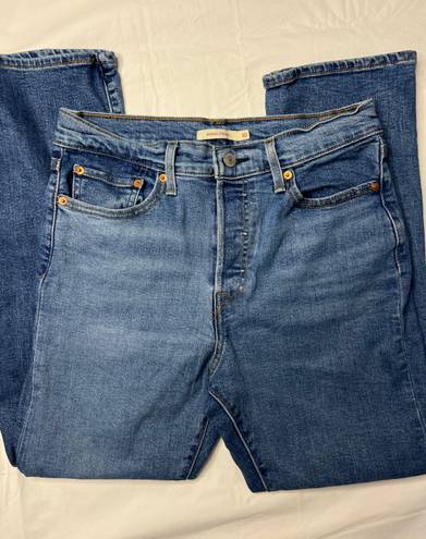 Levi’s Wedgie Straight High-Waisted Button Fly Denim Jeans 30