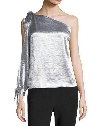 Rebecca Minkoff  Nash One-Shoulder Metallic Blouse