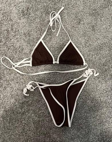 Aerie Brown Triangle  Bikini