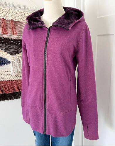 Betabrand  Knockout Travel Zip Up Hoodie Purple Size M