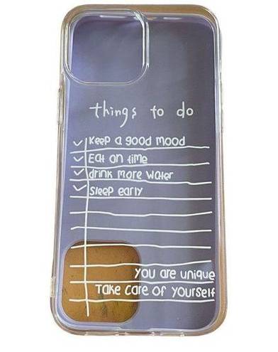 iPhone 13 Pro Max Clear TO DO LIST Phone Case