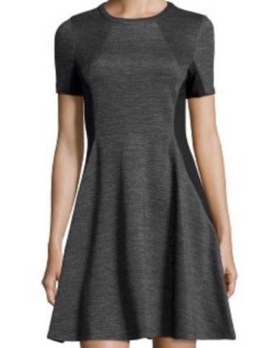 Shoshanna Charcoal Grey & Black Fit & Flare Color Block Dress Size 6