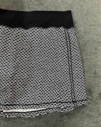 Lululemon  Pace Rival Black & White Print Tennis Skirt Size 10 EUC