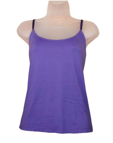 Coldwater Creek purple cami with velvet straps size L