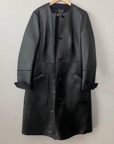 Akris  Black Lamb Nappa Leather Coat