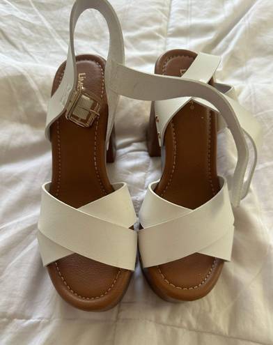 White Strapped Heels Size 7