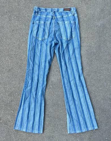 Shyanne  Cowgirl Western Railroad Stripe Blue Bell Flare Jeans Size 29