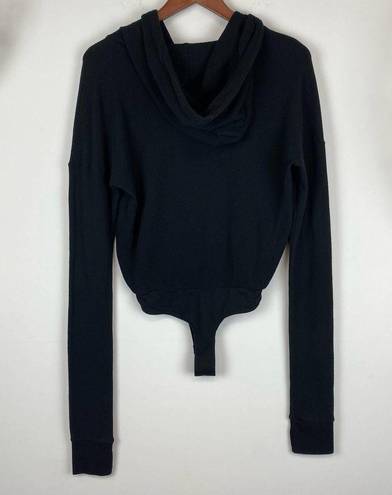 n:philanthropy  Maurita Hooded Bodysuit In Black Cat Small