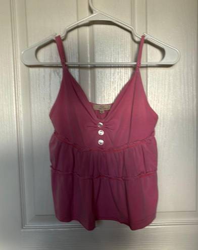 Chelsea & Violet  PINK SPAGHETTI STRAP TANK