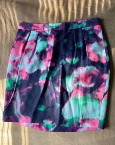 Kate Spade  Pink Purple Barry Abstract Watercolor Tie Dye Pencil Skirt Size 14 XL