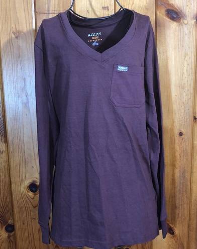 NWOT  long sleeve rebar Aztec shirt size small maroon Ariat work wear​