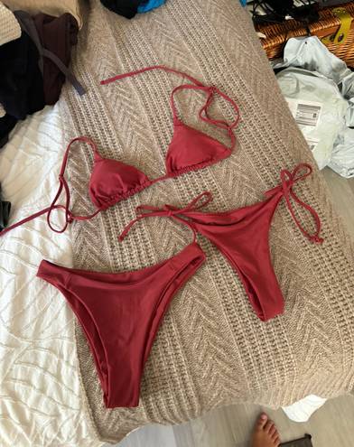 3 Piece Burnt Red Bikini Size XS