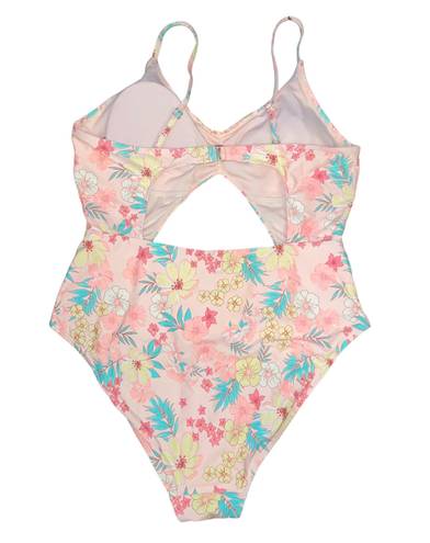 Celebrity Pink Floral Cut Out Swimsuit