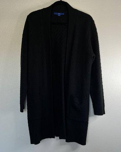 Apt. 9 EUC  Black Open Knit Long Cardigan sz L