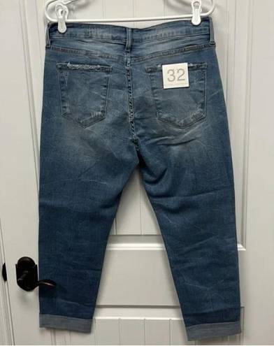 KanCan USA Brenda Low Rise Roll Cuffed Cropped Skinny Jean, 32W, NWT